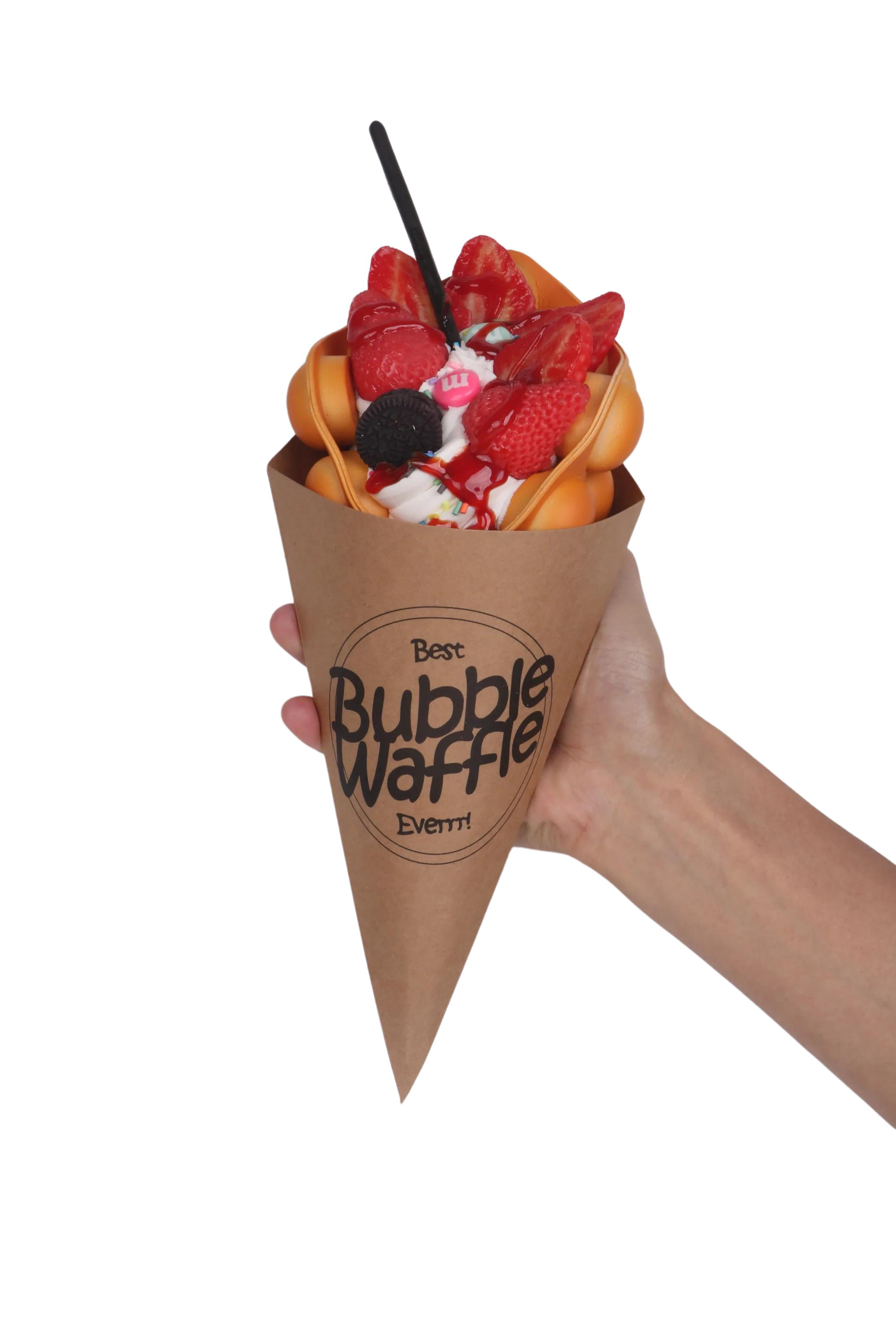 Bubble Waffle Cones Brown