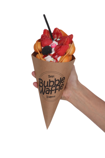 Bubble Waffle Cones Brown