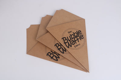 Bubble Waffle Cones Brown