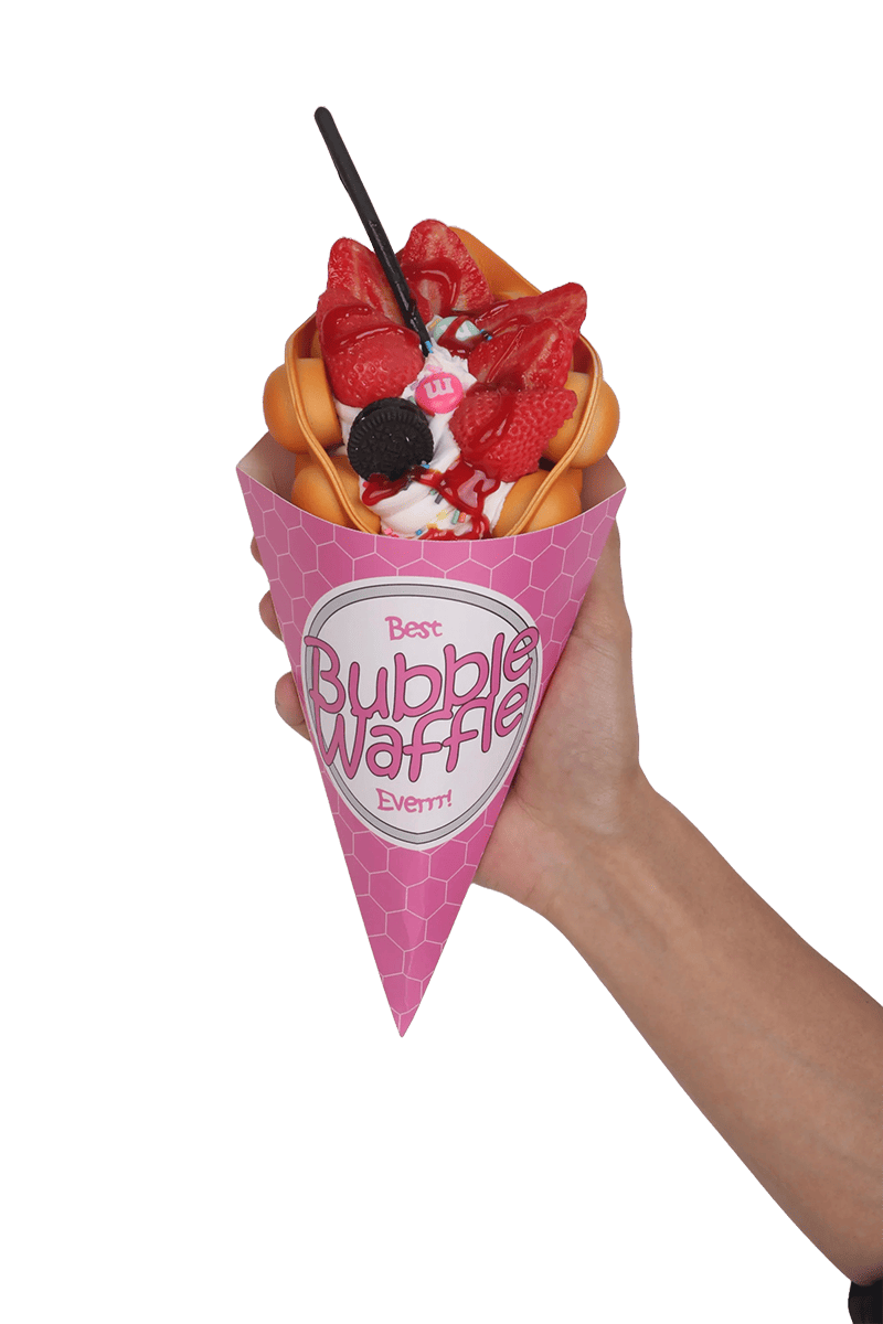 Pink Bubble Waffle Cones 50-1000pcs