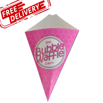 1000PCS Premium Pink Bubble Waffle Cones – Save Big!