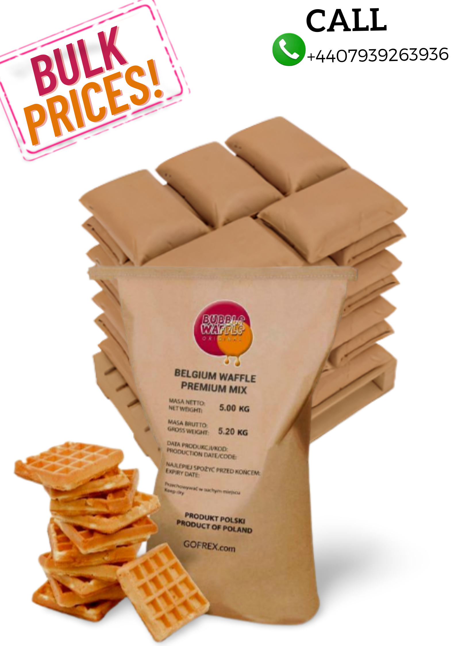 QUANTITY DISCOUNT -WHOLESALE- BELGIAN WAFFLE MIX