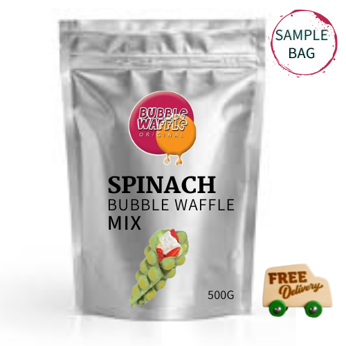 Spinach bubble waffle mix savoury -sample bag 500g